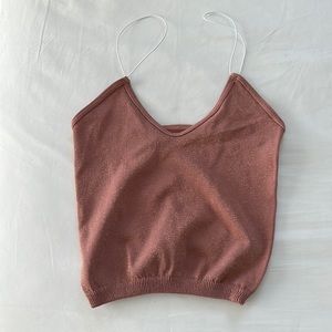 pink sparkly free people tank